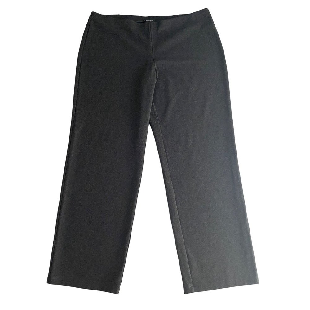 Eileen Fisher Charcoal Gray Knit Stretch Pull On Comfort Pants Size XL